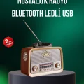 BUĞZ Taşınabilir Nostalji Radyo Bluetooth USB AUX Girişli