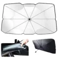 Taşınabilir Oto Cam Güneşliği Katlanabilir Tüm Araçlara Uyumlu Güneş Gölge Koruyucu