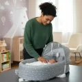 BUĞZ Taşınabilir Portatif Bebek Yatağı,Sırt Çantasına Dönüşebilen Portatif Bebek Beşiği (Gri) ( BUĞZ )