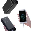  Taşınabilir Powerbank 50.000 mAh 4 Girişli Hızlı Şarj Led Göstergeli Fenerli Şarj