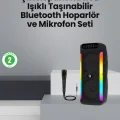  Taşınabilir Şarjlı Hoparlör USB, SD Kart, AUX Girişli