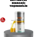 BUĞZ Taşınabilir Şarjlı Katı Meyve Sıkacağı – 45W Güç, 18000 RPM Hız, 400 mL Kapasite