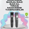 BUĞZ Taşınabilir Şarjlı Saç Sakal Tıraş Makinesi – 3 Taraklı, Sessiz ve Ergonomik