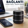 BUĞZ Taşınabilir Silindir Tasarım Bluetooth 5.0 Hoparlör Yüksek Bas Performanslı Yeni Nesil