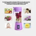 BUĞZ Taşınabilir USB Şarjlı Mini Smoothie Blender 380ml Çelik Bıçaklı Portatif