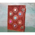  Taşlı Deri Defter Model 12