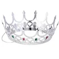 BUĞZ Taşlı Rönesans Kostümlü Kraliyet Ortaçağ Gümüş Kraliçe Prenses Tacı