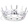 BUĞZ Taşlı Rönesans Kraliyet Gümüş Renk Kraliçe Tacı