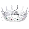BUĞZ Taşlı Rönesans Kraliyet Gümüş Renk Kraliçe Tacı