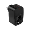 BUĞZ Tekli Yüksek Voltaj Korumalı Duvar Prizi 2x Type-c 1x Usb Çıkışlı Priz Grup Priz Çoğaltıcı Siyah