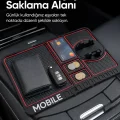 BUĞZ Telefon Standlı Araç İçi Organizer Kaydırmaz Silikon Konsol Düzenleyici Mat