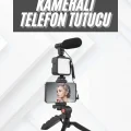 Telefon Tutucu Mikrofonlu Işıklı Youtuber Video Kayıt