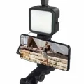 BUĞZ Telefon Tutucu Mini Mikrofonlu Tripod Vlog Çekim Video