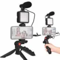 BUĞZ Telefon Tutucu Mini Mikrofonlu Tripod Vlog Çekim Video - Lisinya