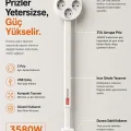 BUĞZ Teleskopik Çoklu Priz, 3’lü Topraklı + Usb-c & Usb-a, Yükseklik Ayarlı, Işıklı Anahtarlı Uzatma Priz