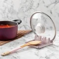 BUĞZ Tencere Kapak Tutuculu Kaşıklıklı Tencere Kapak Standı Pratik Kaşık Kepçe Altlık Düzenleyici
