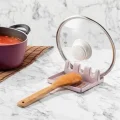 BUĞZ Tencere Kapak Tutuculu Kaşıklıklı Tencere Kapak Standı Pratik Kaşık Kepçe Altlık Düzenleyici