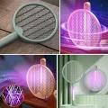 BUĞZ Tenis Raketi Tipi Masaüstü Olabilen Gece Lambalı Sinek Kovucu,öldürücü Raket