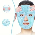 BUĞZ Terapi Jel Yüz Maskesi Soğuk Ve Sıcak Boncuklu Ayarlanabilir Maske (Mavi)