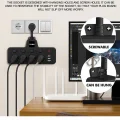BUĞZ Termal Akım Korumalı 4’lü Duvar Tipi Priz 2x Usb 2x Type-c Çıkışlı Grup Priz Çoğaltıcı Siyah (2500w)