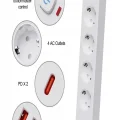 BUĞZ Termal Akım Korumalı 4’lü Priz 4x Usb 2x Type-c Çıkışlı Grup Priz Çoğaltıcı (3500w)