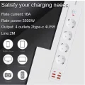 BUĞZ Termal Akım Korumalı 4’lü Priz 4x Usb 2x Type-c Çıkışlı Grup Priz Çoğaltıcı (3500w)