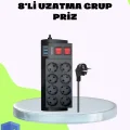 BUĞZ Termal Korumalı 8 Prizli 3 USB’li Uzatma Kablosu