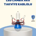 BUĞZ Timsah Kıskaçlı 12V LED Ampul Kamp ve Acil Durum Lambası