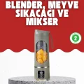BUĞZ Tip-C Şarjlı 12 Bıçaklı Blender – Taşınabilir Şarjlı Meyve Sıkacağı