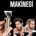BUĞZ Tıraş Makinesi Şarjlı Profesyonel Saç Kesme Makinesi Gold Çizik Tıraş