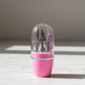 BUĞZ Tırnak Bakım Manikür Pedikür Seti 4 Parça Pembe Kompakt Taşınabilir Tasarım