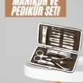  Tırnak Bakım Seti Tırnak Düzeltme Batık 12 Parça Çanta Tipi Manikür Pedikür