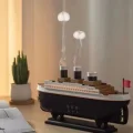 BUĞZ Titanic Gemi Hava Nemlendirici Işıklı Fonksiyonlu Buhar Makinesi Kumandalı