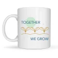 BUĞZ Together We Grow Tasarımlı Porselen Kupa Model 38 – Sevgi Temalı Özel Hediye Kupası