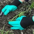 Toprak Kazma Ekme Çapalama İçin Korumalı Bahçe Bahçivan Eldiveni