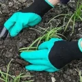  Toprak Kazma Ekme Çapalama İçin Korumalı Bahçe Bahçivan Eldiveni
