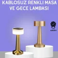 BUĞZ Touch Gece Lambası – Dokunmatik Kontrol, Kablosuz Kullanım, Metal Gövde