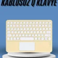 BUĞZ Touchpad Tüm Cihazlara Uyumlu Bluetooth Klavye Touchpad Slim Kablosuz Wifi Q Klavye