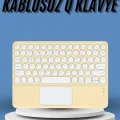 BUĞZ Touchpad Tüm Cihazlara Uyumlu Bluetooth Klavye Touchpad Slim Kablosuz Wifi Q Klavye - BUĞZ