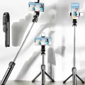BUĞZ Tripod Kablosuz Bluetooth Bağlantılı Selfie Çubuğu 360 Derece Dönebilen