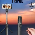 BUĞZ Tripod Kablosuz Bluetooth Bağlantılı Selfie Çubuğu 360 Derece Dönebilen