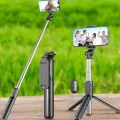 BUĞZ Tripod Kablosuz Bluetooth Bağlantılı Selfie Çubuğu 360 Derece Dönebilen