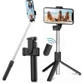 BUĞZ Tripod Selfie Çubuğu Bluetooth Kumandalı Kablosuz Led Işıklı