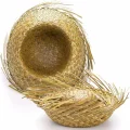 BUĞZ Tropikal Parti Naturel Hasır Hawaii Şapkası 13x36 Cm