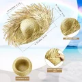 BUĞZ Tropikal Parti Naturel Hasır Hawaii Şapkası 13x36 Cm