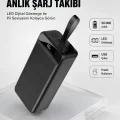 BUĞZ Tüm Cihazlarla Uyumlu 50.000 mAh Powerbank – Yüksek Kapasiteli, LED Gösterge ve Akıllı Koruma Fonksiyonlu