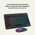  Tüm Cihazlarla Uyumlu RGB Işıklı Kablosuz Klavye ve Mouse Seti