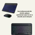  Tüm Cihazlarla Uyumlu RGB Işıklı Kablosuz Klavye ve Mouse Seti