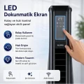 BUĞZ Turbo Smart Akıllı Fan Led Ekranlı Kumandalı 90° Hareketli Serinletici Soğutucu Kule Tipi Vantilatör