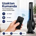 BUĞZ Turbo Smart Akıllı Fan Led Ekranlı Kumandalı 90° Hareketli Serinletici Soğutucu Kule Tipi Vantilatör